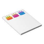 カラフルお誕生日ケーキ ノートパッド (アングル)