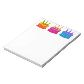 カラフルお誕生日ケーキ ノートパッド (回転)