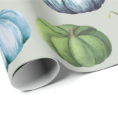 カラフルかぼちゃ秋の水彩 ラッピングペーパー (ロールコーナー)