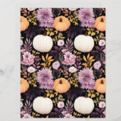 カラフルかぼちゃ秋柄スクラップブック紙 (正面/裏面)