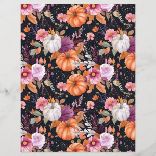 カラフルかぼちゃ秋柄スクラップブック紙