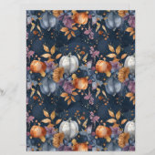 カラフルかぼちゃ秋柄スクラップブック紙 (正面/裏面)