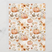 カラフルかぼちゃ秋柄スクラップブック紙 (正面/裏面)