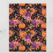 カラフルかぼちゃ秋柄スクラップブック紙 (正面/裏面)