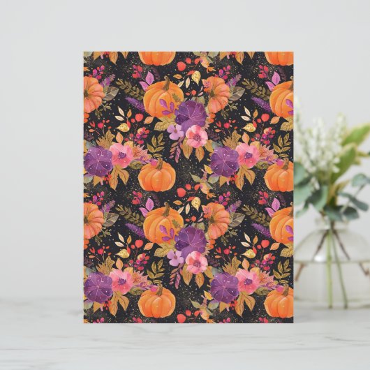 カラフルかぼちゃ秋柄スクラップブック紙 (スタンド正面)