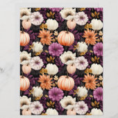 カラフルかぼちゃ秋柄スクラップブック紙 (正面/裏面)