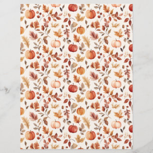 カラフルかぼちゃ秋柄スクラップブック紙