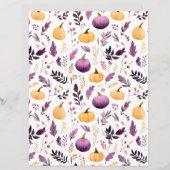 カラフルかぼちゃ秋柄スクラップブック紙 (正面/裏面)