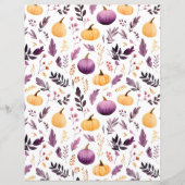 カラフルかぼちゃ秋柄スクラップブック紙 (正面)