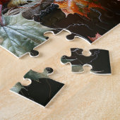 カラフルかぼちゃ離れとヴィンテージ ジグソーパズル (側面)