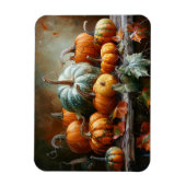 カラフルかぼちゃ離れとヴィンテージ マグネット (縦)