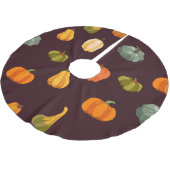 カラフルかぼちゃ:暗い秋のエレガンス。 ブラッシュドポリエステルツリースカート (アングル)