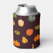 カラフルかぼちゃ:暗い秋のエレガンス。 缶クーラー (缶正面)