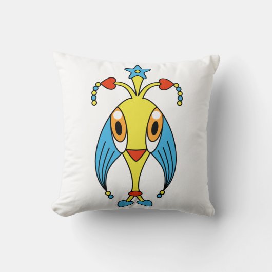 カラフルかわいいかわいい漫画のキャラクター枕 クッション (正面)