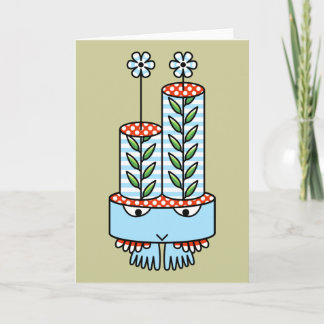 カラフルかわいいのキャラクターグリーティングカード カード