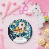 カラフルかわいいキッズカメ誕生日 ペーパープレート (パーティー)