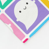 カラフルかわいいリトル幽霊 フリースブランケット (角)