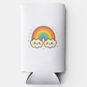 カラフルかわいいレインボープライド スリム缶クーラー (正面)