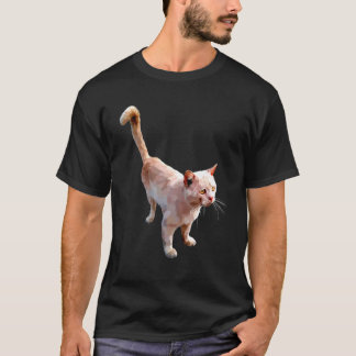 カラフルかわいい猫グラフィック Tシャツ