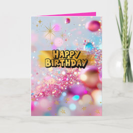 カラフルかわいいY2Kハッピーバースデー♡ カード