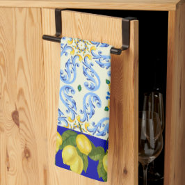 カラフルかわいらしイタリアンタイル見るキッチンタオル キッチンタオル