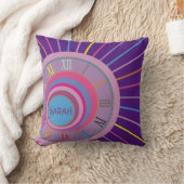 カラフルかわいらしガーリー線ローマ数字 クッション (ブランケット)