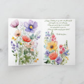 カラフルかわいらしサマーフラワーシスター誕生日 カード (内部)