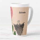 カラフルかわいらしモダンガーリーヴィンテージユニーク カフェラテマグ (右アングル)