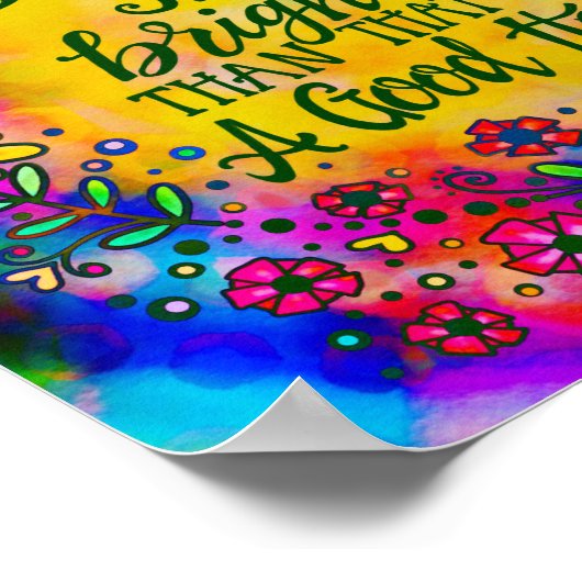 カラフルかわいらし感動的良いハート引用文 ポスター (角)