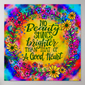 カラフルかわいらし感動的良いハート引用文 ポスター (正面)