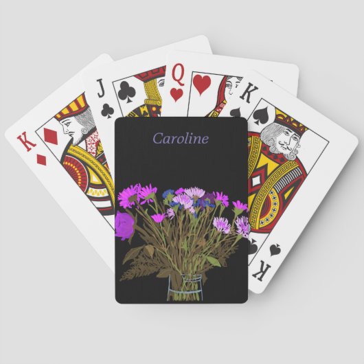 カラフルかわいらし春花花束 トランプ (裏面)