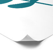 カラフルかわいらし花の緑の黄色い壁 ポスター (角)