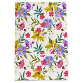 カラフルかわいらし花抱き枕 ミディアムペーパーバッグ (裏面)