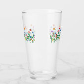 カラフルかわいらし芸術品を気取った縁どフラワー タンブラーグラス (左)