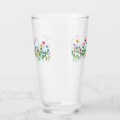 カラフルかわいらし芸術品を気取った縁どフラワー タンブラーグラス (右)