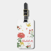 カラフルかわいらしPower Garden Hand Drawnカスタム ラゲッジタグ (正面縦)
