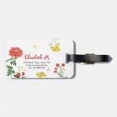カラフルかわいらしPower Garden Hand Drawnカスタム ラゲッジタグ (裏面横)