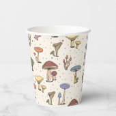 カラフルきのこ模様 紙コップ (裏面)