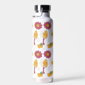 カラフルきのこ、虹、デイジー模様 ウォーターボトル (右面)