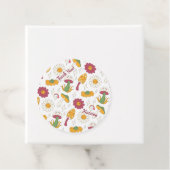 カラフルきのこ、虹、デイジー模様 フェイバータグ (インサイチュ)