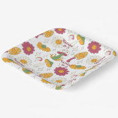 カラフルきのこ、虹、デイジー模様 ペーパープレート (傾斜あり)