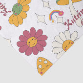 カラフルきのこ、虹、デイジー模様 薄葉紙 (詳細)