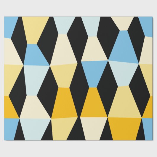 カラフルくさび161214b – 黒 ラッピングペーパー (シーム)