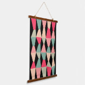 カラフルくさび161214c – 黒 吊り下げ型タペストリー (傾斜あり)