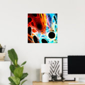 カラフルくもの巣 – ポスター (ホームオフィス)