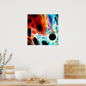 カラフルくもの巣 – ポスター (キッチン)