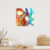 カラフルくもの巣 – ポスター (キッチン)