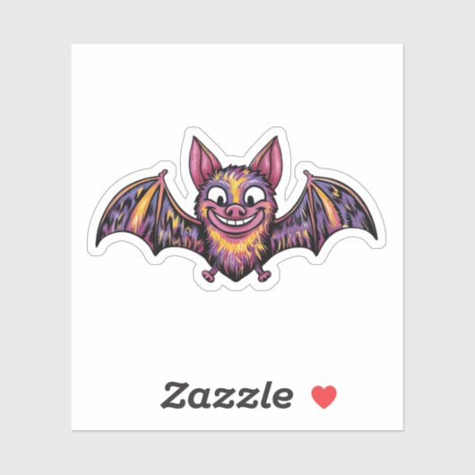 カラフルこうもり シール (シート)