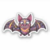 カラフルこうもり シール (正面)