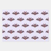 カラフルこうもり ラッピングペーパーシート (正面2)